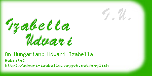 izabella udvari business card